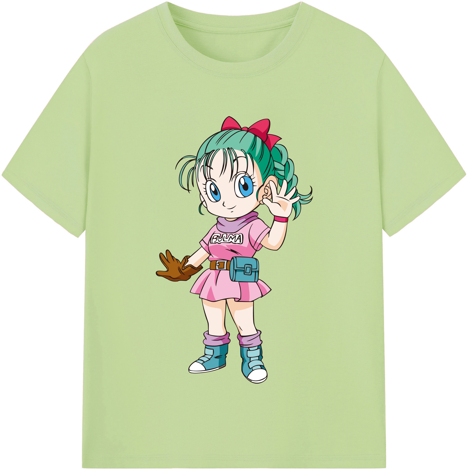 （画像用） ドラゴンボール ブルマ DRAGON BALL Bulma 綿100％半袖Tシャツ（フロントプリント）